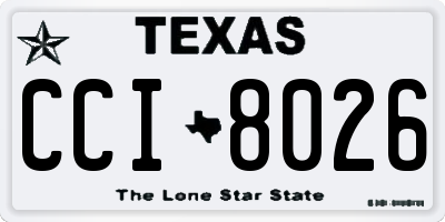 TX license plate CCI8026