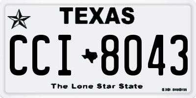 TX license plate CCI8043