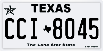 TX license plate CCI8045