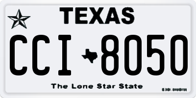 TX license plate CCI8050