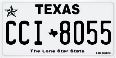TX license plate CCI8055