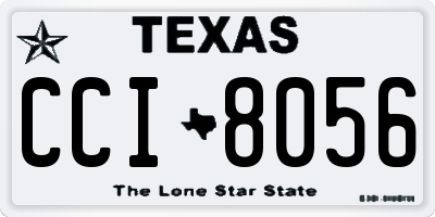 TX license plate CCI8056