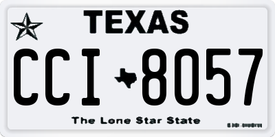 TX license plate CCI8057