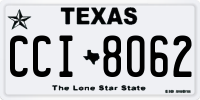 TX license plate CCI8062