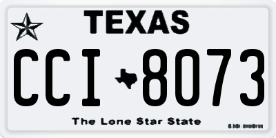 TX license plate CCI8073