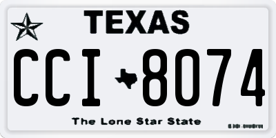 TX license plate CCI8074