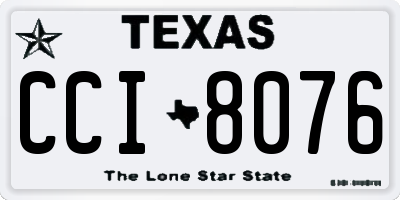 TX license plate CCI8076