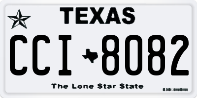 TX license plate CCI8082