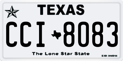 TX license plate CCI8083