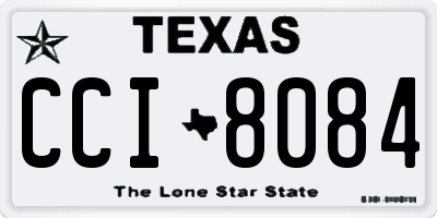 TX license plate CCI8084