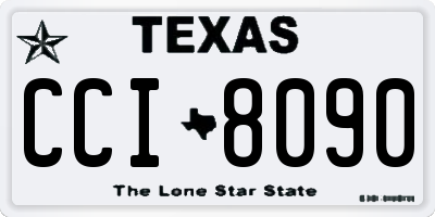 TX license plate CCI8090