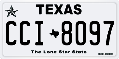 TX license plate CCI8097