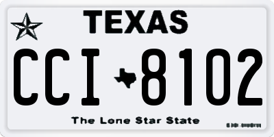 TX license plate CCI8102