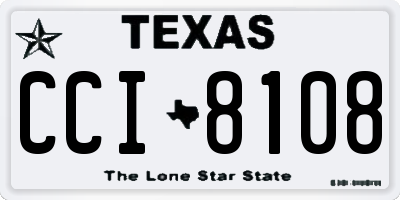 TX license plate CCI8108