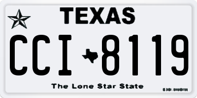 TX license plate CCI8119