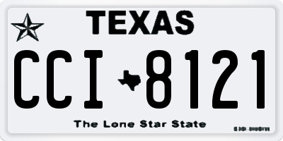 TX license plate CCI8121