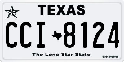 TX license plate CCI8124