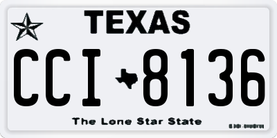 TX license plate CCI8136
