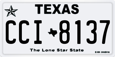 TX license plate CCI8137