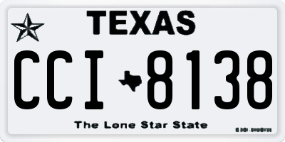 TX license plate CCI8138
