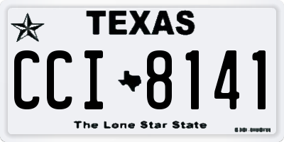 TX license plate CCI8141