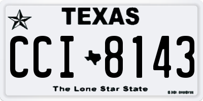 TX license plate CCI8143