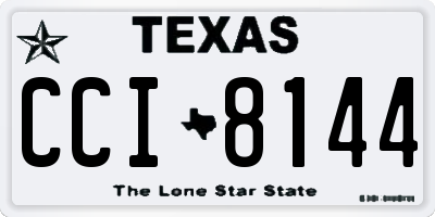 TX license plate CCI8144