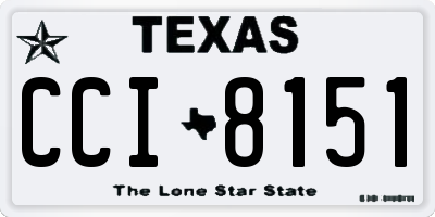 TX license plate CCI8151
