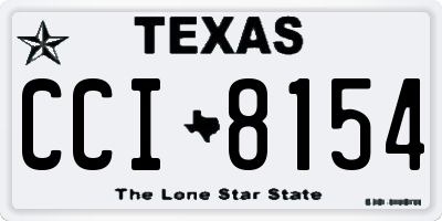TX license plate CCI8154