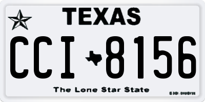 TX license plate CCI8156