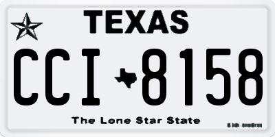 TX license plate CCI8158