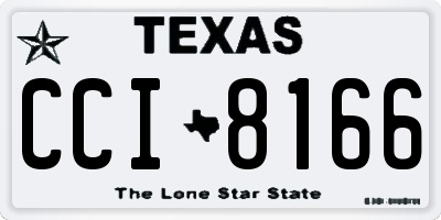 TX license plate CCI8166