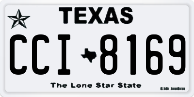 TX license plate CCI8169