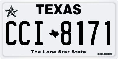 TX license plate CCI8171