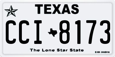 TX license plate CCI8173