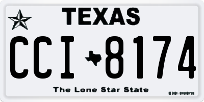 TX license plate CCI8174