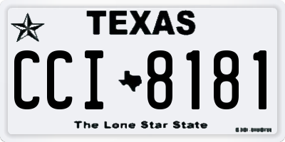 TX license plate CCI8181
