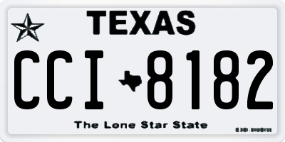 TX license plate CCI8182
