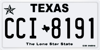 TX license plate CCI8191