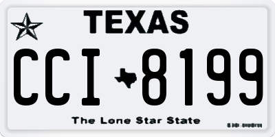 TX license plate CCI8199