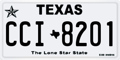 TX license plate CCI8201