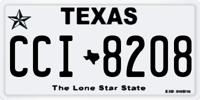 TX license plate CCI8208