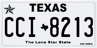 TX license plate CCI8213