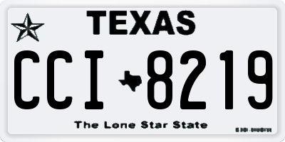 TX license plate CCI8219