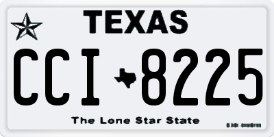 TX license plate CCI8225