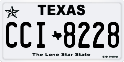 TX license plate CCI8228
