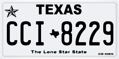 TX license plate CCI8229