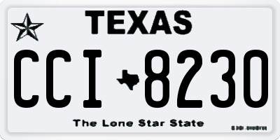 TX license plate CCI8230