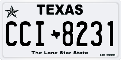 TX license plate CCI8231