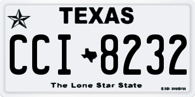 TX license plate CCI8232